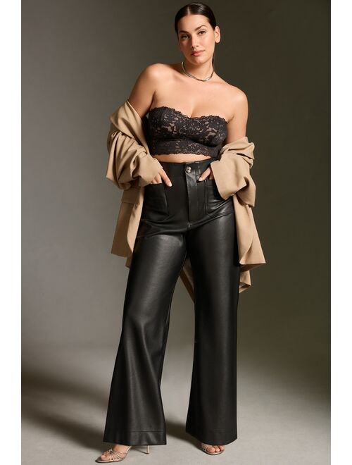 The Colette Wide-Leg Faux Leather Pants by Maeve