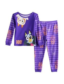 Licensed Character Toddler Girl Bluey "Boo Sisters" Halloween Top & Bottoms Pajama Set