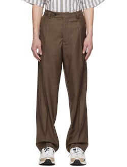 mfpen Brown Pleated Trousers