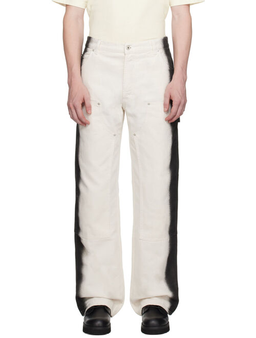 Heron Preston White & Black Gradient Pants