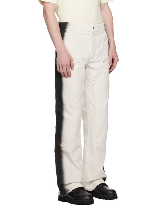 Heron Preston White & Black Gradient Pants