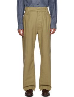 MHL by Margaret Howell Khaki Side Cinch Trousers