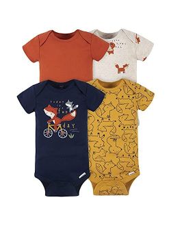 Gerber baby-boys 4-pack Short Sleeve Onesies Bodysuits