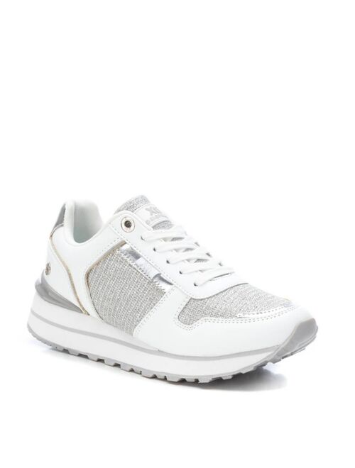 XTI Women's Casual Sneakers By 14095501 White With Silver Accent