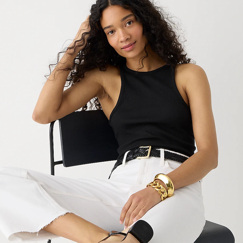 J.Crew Slim wide-leg jean in white wash