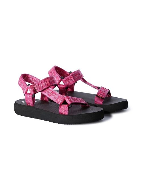 Off-White Kids touch strap sandals