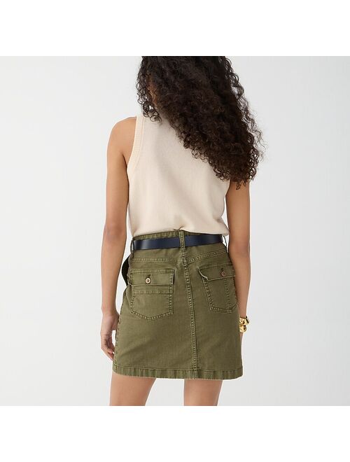 J.Crew Garment-dyed utility mini skirt