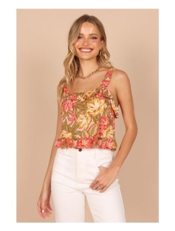 PETAL AND PUP Womens Pissaro Frill Cropped Top
