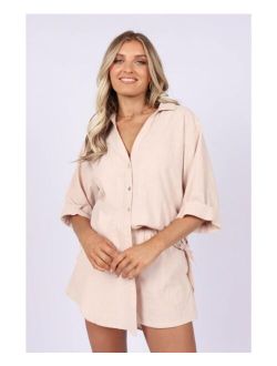 PETAL AND PUP Womens Jeremey Button Down Top