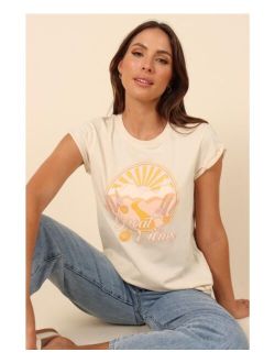 PETAL AND PUP Womens Bianca Graphic T Shirt