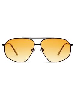 Classic Retro Hexagonal Aviator Sunglasses for Women Men Vintage Polygon Sunnies SJ1200