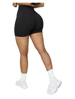 Women Seamless Booty Shorts Butt Lifting High Waisted Workout Shorts