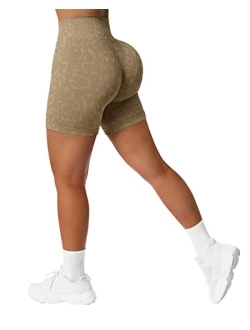 Women Seamless Booty Shorts Butt Lifting High Waisted Workout Shorts