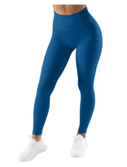 Women No Front Seam Buttery Soft Leggings Ruched High Waist Yoga Pants