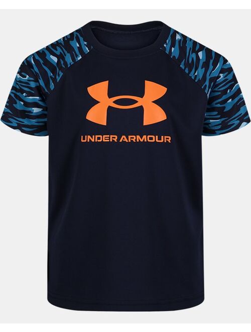 Under Armour Little Boys' UA Sediment Camo Short Sleeve Raglan T-Shirt