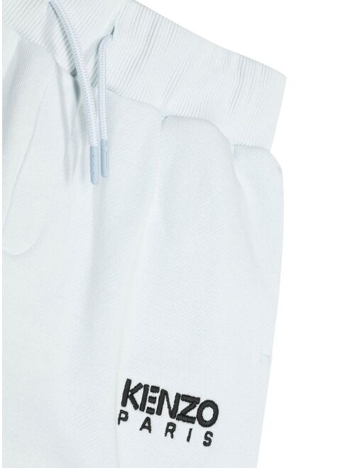 Kenzo Kids embroidered-logo shorts