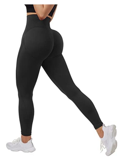SUUKSESS Women Contour Scrunch Butt Lifting Leggings Seamless Workout Yoga Pants