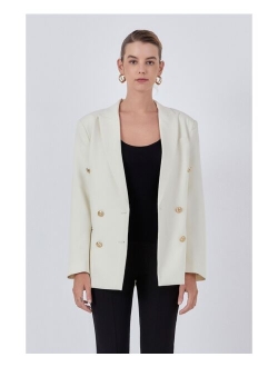 Women's Double Breasted Suit Blazer
