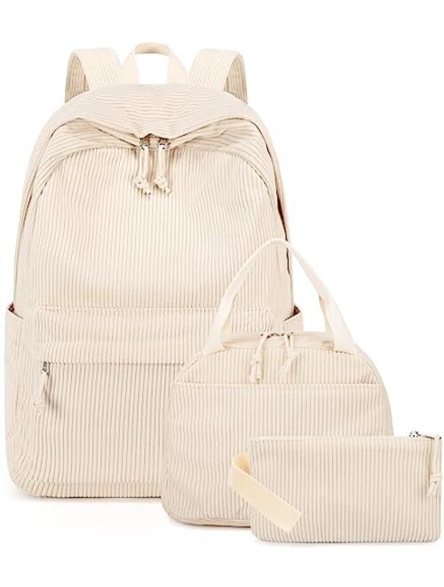 BTOOP School Backpacks for Teen Girls Bookbags Lightweight Canvas Backpack Schoolbag Set