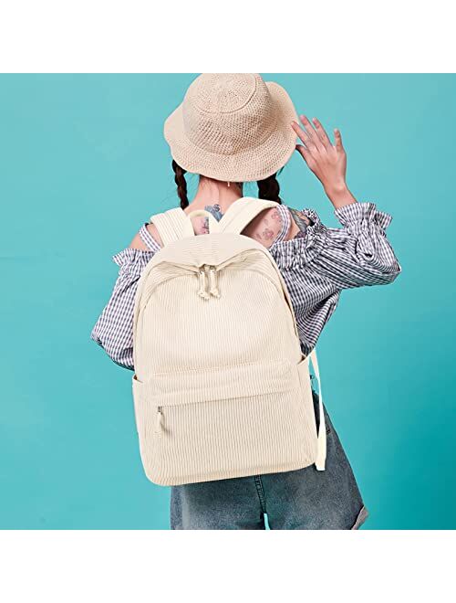 BTOOP School Backpacks for Teen Girls Bookbags Lightweight Canvas Backpack Schoolbag Set