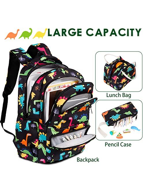 Unineovo Backpack for Girls, Girls Rainbow Clouds Backpack, Rainbow Schoolbag for Girls,Girls Lightweight School Bookbag with Lunch Box Pencil Case,Nylon Shoulder School 