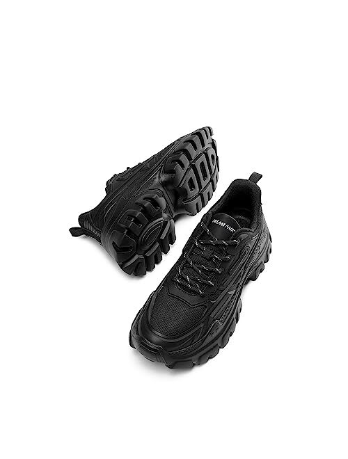 DREAM PAIRS Chunky Fashion Sneakers for Women, Women's Platform Lace-Up Comfortable Dad Sneakers