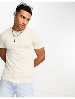 crew neck t-shirt in off white