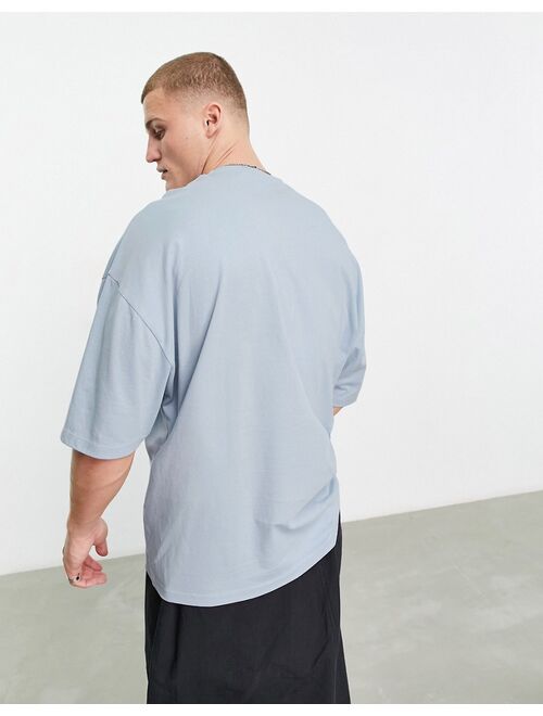 ASOS DESIGN oversized t-shirt with crew neck in pale blue