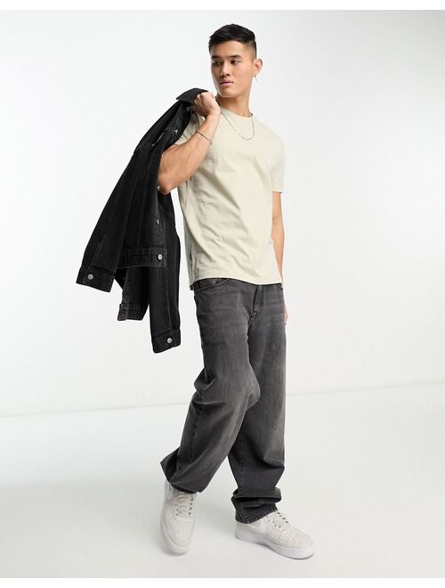 ASOS DESIGN t-shirt with crew neck in stone