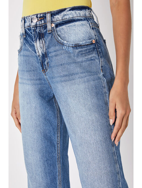 Lulus Totally Mine Medium Wash Straight Leg High Rise Jeans