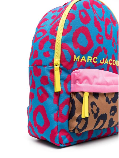 Marc Jacobs Kids leopard-print colourblock backpack