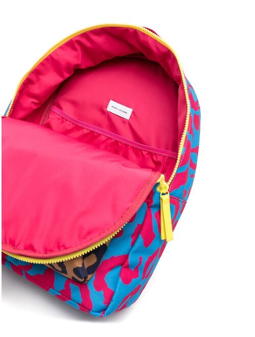 Marc Jacobs Kids leopard-print colourblock backpack