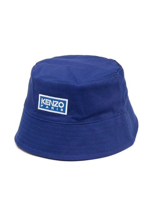 Kenzo Kids logo-patch cotton bucket hat
