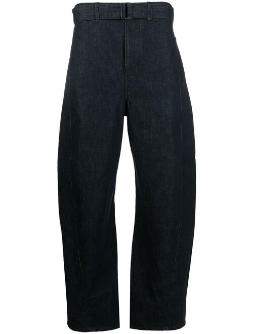 Hue Lemaire belted straight-leg trousers