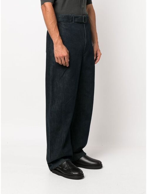 Hue Lemaire belted straight-leg trousers