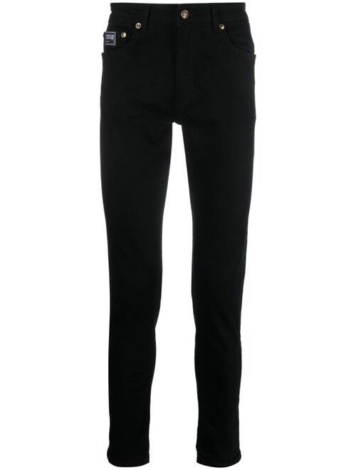 Versace Jeans Couture logo-patch cotton trousers