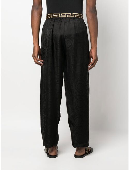 Versace abstract-pattern straight-leg trousers