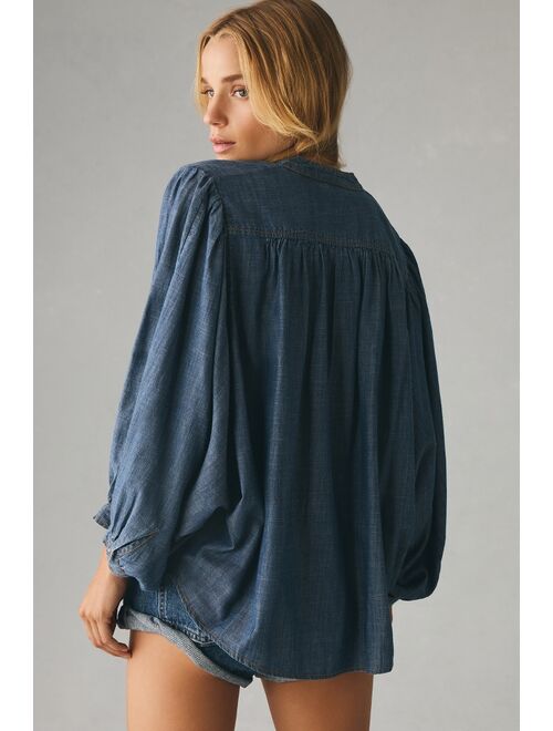The Sidney Batwing Blouse by Pilcro: Chambray Edition