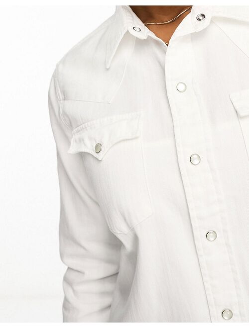 Polo Ralph Lauren Elon regular fit denim western shirt in white