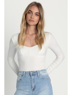 Essential Charisma Rusty Rose Ribbed Knit Long Sleeve Top