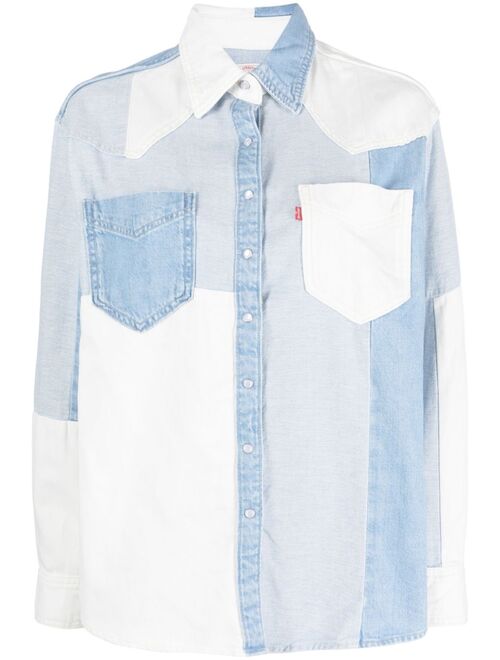 Levi's patchwork denim shirt