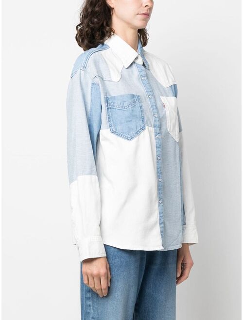 Levi's patchwork denim shirt
