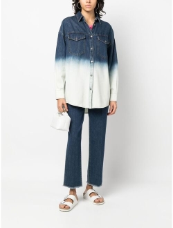 ombre-effect denim shirt