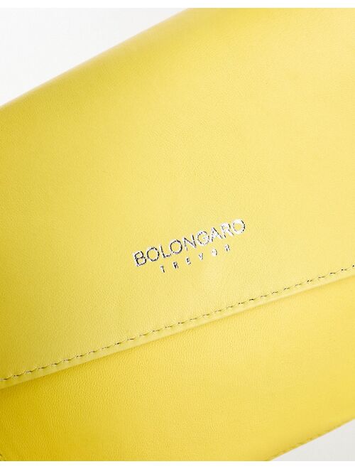 Bolongaro Trevor angular leather shoulder bag in butter yellow