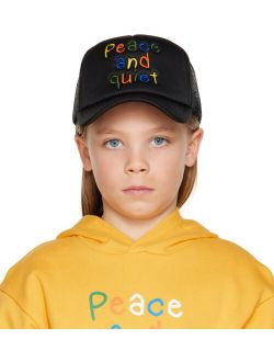 MUSEUM OF PEACE & QUIET SSENSE Exclusive Kids Black Scribble Cap