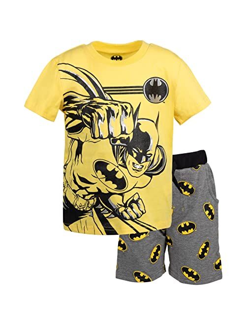 DC Comics Justice League Batman Graphic T-Shirt & French Terry Shorts Set