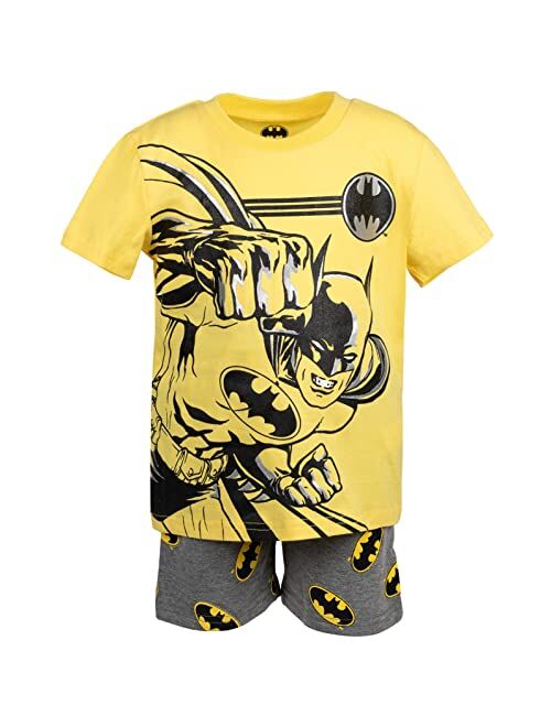 DC Comics Justice League Batman Graphic T-Shirt & French Terry Shorts Set