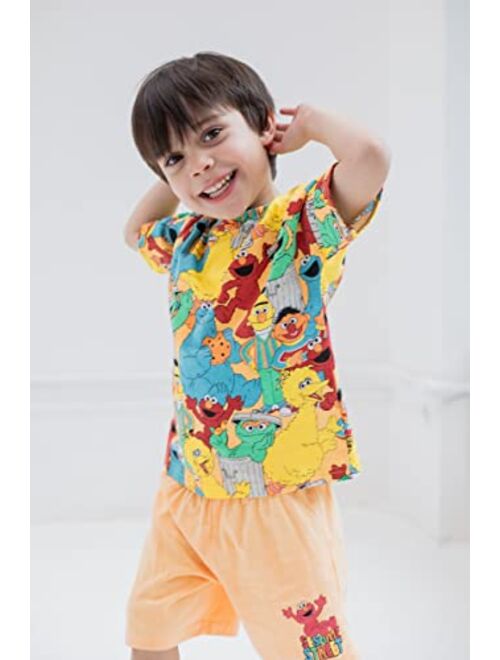 Sesame Street Oscar the Grouch Elmo Bert and Ernie Graphic T-Shirt and Shorts Outfit Set Infant to Little Kid