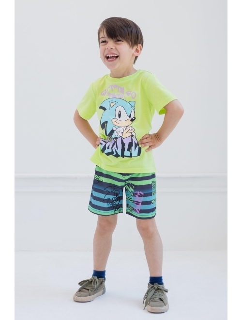 SEGA Sonic the Hedgehog T-Shirt and Shorts Outfit Set Little Kid to Big Kid