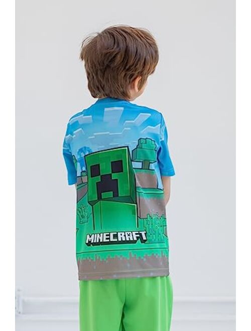 Minecraft Creeper T-Shirt and Shorts Outfit Set Little Kid to Big Kid